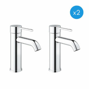 Lot de 2 mitigeurs de lavabo chrome - GROHE Essence Nouveau