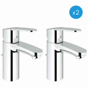 Lot de 2 mitigeurs lavabo Grohe Eurostyle Cosmopolitan - Idéal pour une salle de bain moderne