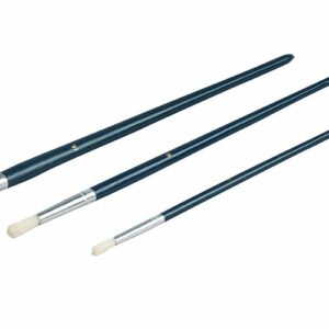 Pinceaux à Tableaux Ronds N6 - 10 et 14 en Fibres Naturelles, Manche en Bois Verni