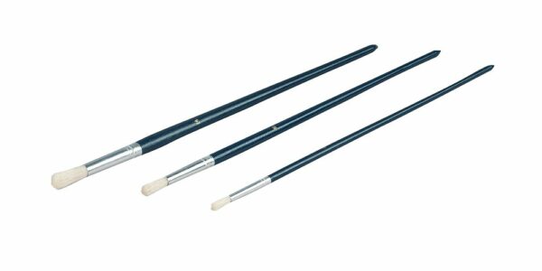 Pinceaux à Tableaux Ronds N6 - 10 et 14 en Fibres Naturelles, Manche en Bois Verni