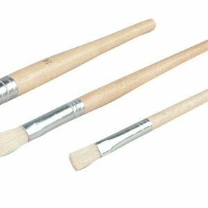 Ensemble de 3 pinceaux à raccords n6, 10 et 14 en fibres de soie naturelle