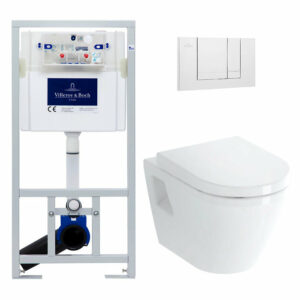 Pack WC Bâti-support Viconnect Vitra Integra avec Abattant et Plaque Blanche