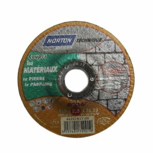 Meule de Tronçonnage Matériaux à Moyeu Déporté 115x2.5x22.2 Norton Score – Idéal Acier et Pierre