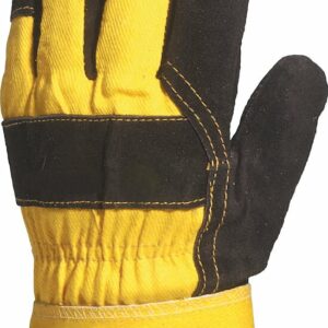 Gants Docker Travaux Intenses T10 – Cuir de Bovine et Coton pour Protection Optimale