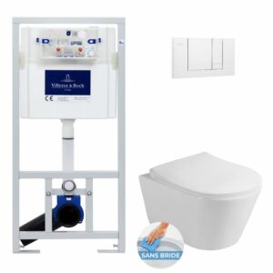 Pack WC Bâti-support Viconnect + WC sans bride Lucco Avva