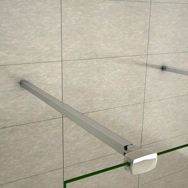 Barre de stabilisation 90cm avec pince renforcée en chrome pour douche à l'italienne