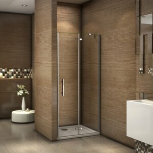 Paroi de douche pivotante en verre sécurité anticalcaire 90x185cm