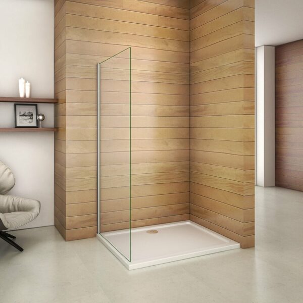 AICA paroi de douche 30x200cm en 8mm verre anticalcaire paroi de douche à l'italienne