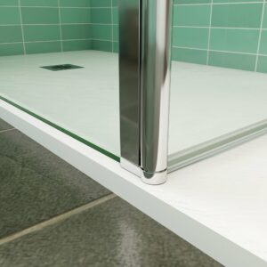 Paroi de douche italienne en verre sécurit avec retour pivotant