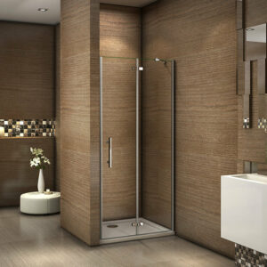 AICA paroi de douche pivotante 100x195cm en verre sécurité anticalcaire