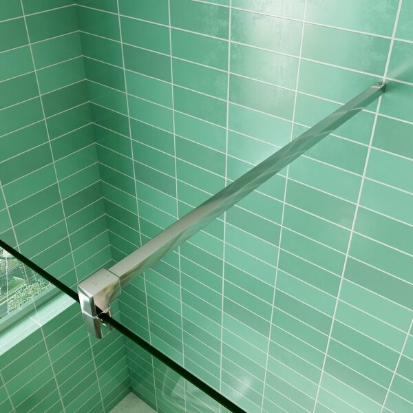 Paroi de douche italienne en verre sécurit 90x200cm avec retour pivotant