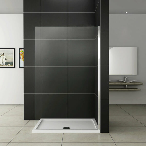 AICA paroi de douche 100x200cm en 8mm verre anticalcaire paroi de douche à l'italienne
