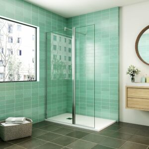 Paroi de douche à l'italienne AICA 70x200cm avec retour pivotant