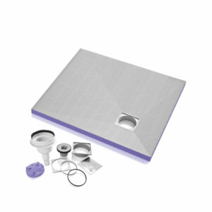Receveur de douche à carreler décentré 1200x1200x40mm + Siphon vertical offert