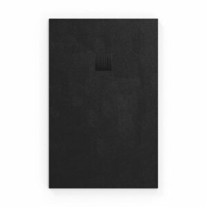 Receveur de douche en marbre coulé 140x90cm avec siphon en Noir