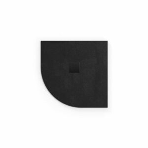 Receveur de douche quart de rond en marbre coulé 80x80cm avec siphon