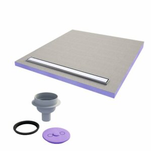 Receveur à carreler JACKOBOARD Aqua line easy avec barrette 120x90 cm + siphon vertical