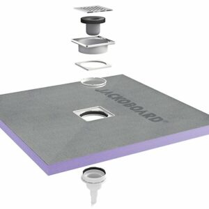 Receveur de douche à carreler Aqua Centré 900x900x40mm siphon vertical offert