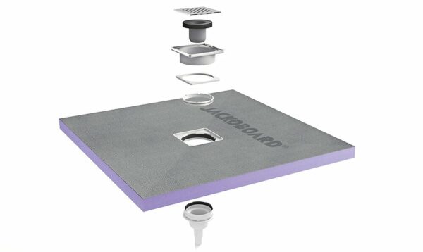 Receveur de douche à carreler Aqua Centré 900x900x40mm siphon vertical offert
