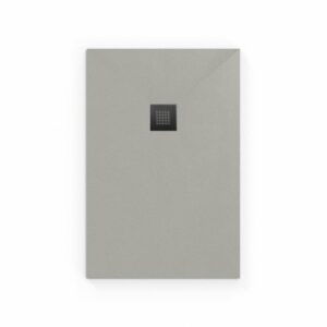 Swiss Aqua Technologies Alek Receveur de douche rectangulaire 120x80 cm avec siphon, en marbre coulé, Gris