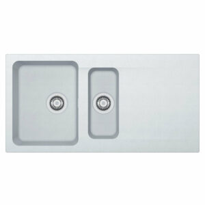 Évier Franke Orion OID 651 avec égouttoir réversible et vide-sauce 100x51cm en Tectonite, Blanc Artic