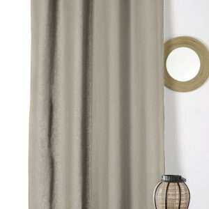 Rideau tamisant en coton/lin Taupe 135x260cm avec œillets – Élégance naturelle et luminosité maîtrisée