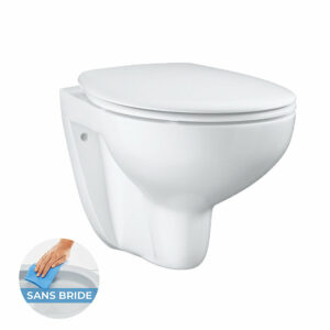 Ensemble WC suspendu sans bride + Abattant déclipsable (BauClassic)
