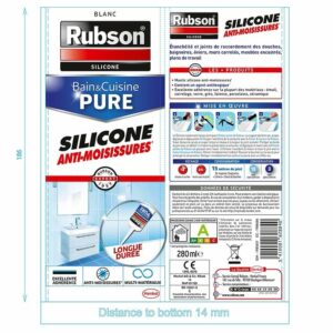 Mastic Silicone Anti-Moisissures Blanc 280 ml – Étanchéité et Résistance aux Moisissures