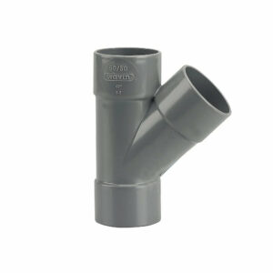 Culotte PVC Évacuation Bâtiment FF 45° DN50 – Idéal pour vos installations conformes Norme NF-Me