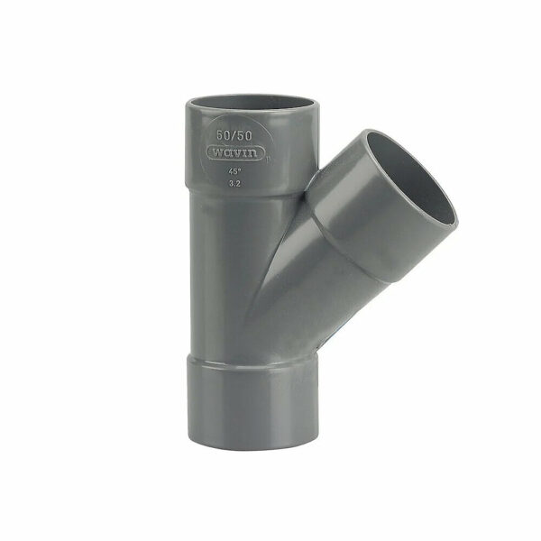 Culotte PVC Évacuation Bâtiment FF 45° DN50 – Idéal pour vos installations conformes Norme NF-Me