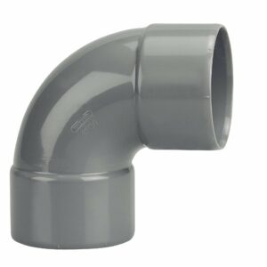 Coude PVC évacuation bâtiment FF 87°30 DN50 – Wavin NF-Me, haute résistance au feu