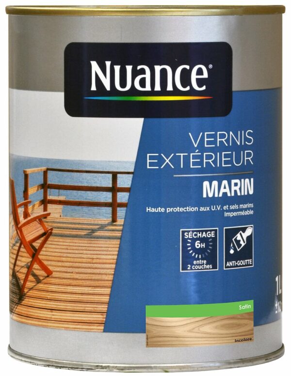 Vernis Extérieur - Marin - Incolore - Satin - 1L