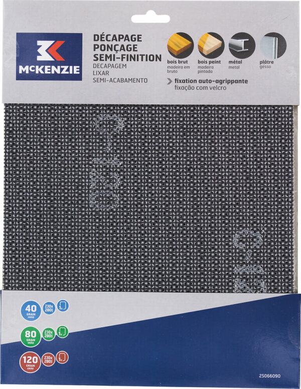 Feuilles maille auto agrippantes assorties - 230X280mm