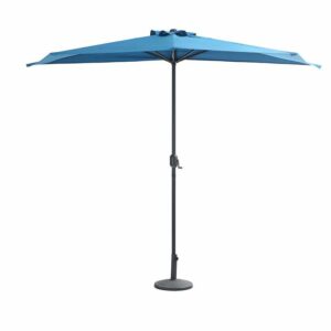 Parasol demi-lune de balcon - Bleu faïence