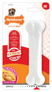 Nylabone xtrm chew m poulet idéal pour renforcer les mâchoires de votre chien