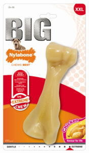 Nylabone big bone xxl poulet pour une mastication durable et saine