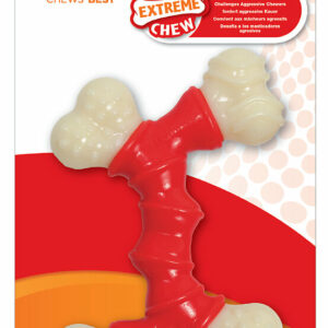 Jouet à mâcher pour chien Nylabone dble bone m bacon