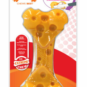Jouet à mâcher pour chien NYLABONE CHEESE BONE L Fromage