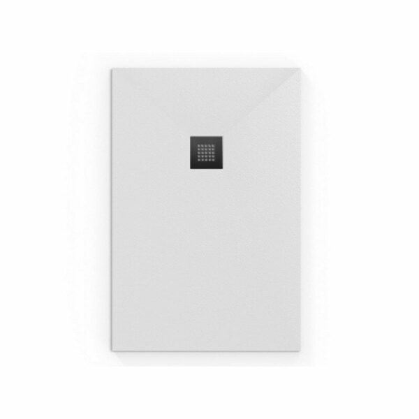 Receveur de douche rectangulaire en marbre coulé 100x90 cm avec siphon