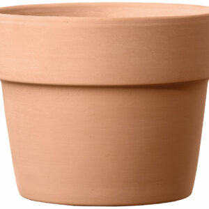 Cache-pot terre cuite Perfetto White 20cm, terre rosée