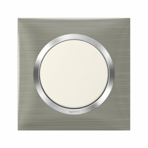 Plaque Carrée Dooxie 1 Poste Finition Inox Brossé - Ajustement Parfait pour Vos Murs
