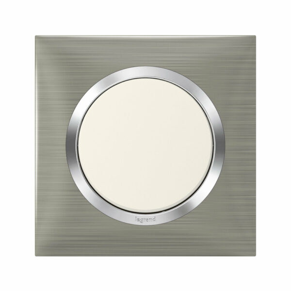 Plaque Carrée Dooxie 1 Poste Finition Inox Brossé - Ajustement Parfait pour Vos Murs