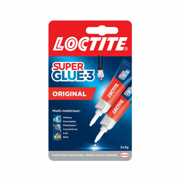Colles Cyanoacrylates SG3 - Lot de 2 Tubes de 3g, Colle Ultra-Forte, Séchage Rapide et Résistante à l'Eau