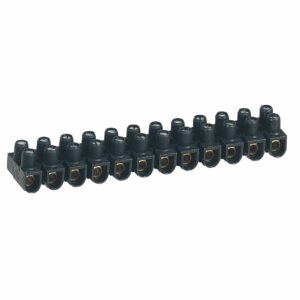 Borne de Raccordement Nylbloc 12 PLOTS 6mm² – 41A – Noir, Connexion Basse Tension