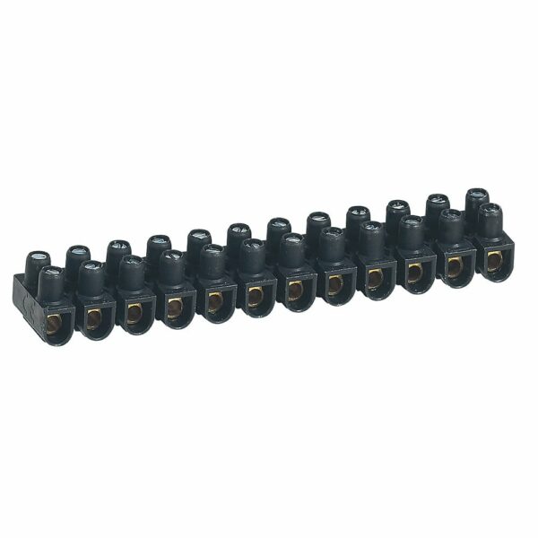 Borne de Raccordement Nylbloc 12 PLOTS 6mm² – 41A – Noir, Connexion Basse Tension