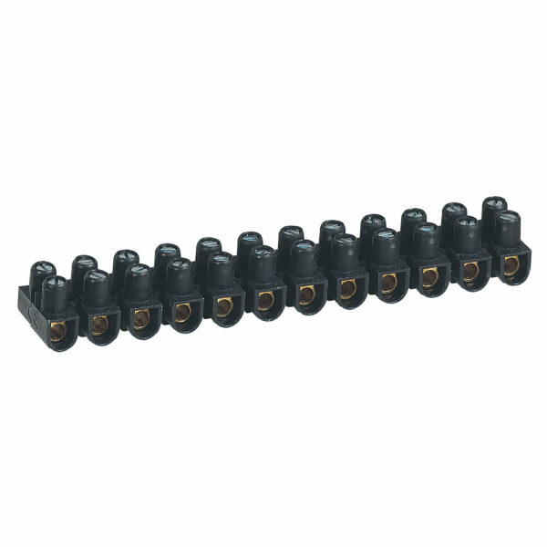 Borne de Raccordement Nylbloc 12 Plot de 10mm² – 57A – Noir | Connecteur Basse Tension