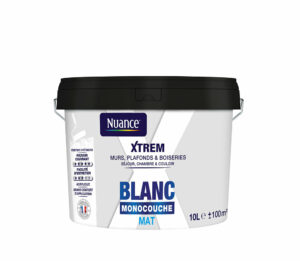 Peinture XTREM – Monocouche – Blanc – Mat – 10L