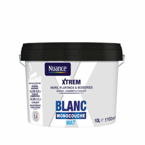 Peinture XTREM - Monocouche - Blanc - Mat - 10L