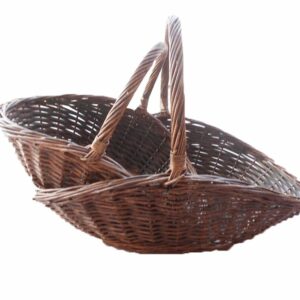 Set de 2 paniers en osier papillon