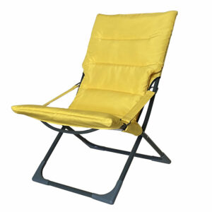 Fauteuil de détente pliant extérieur Loggia jaune – Confort et Hauteur pour Jardins et Balcons
